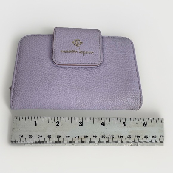 Nanette Lepore Lilac Purple Leather Wallet Bi-Fold With Snap Closure - Picture 8 of 8